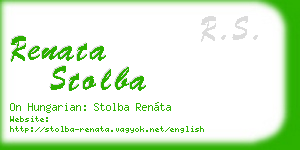 renata stolba business card